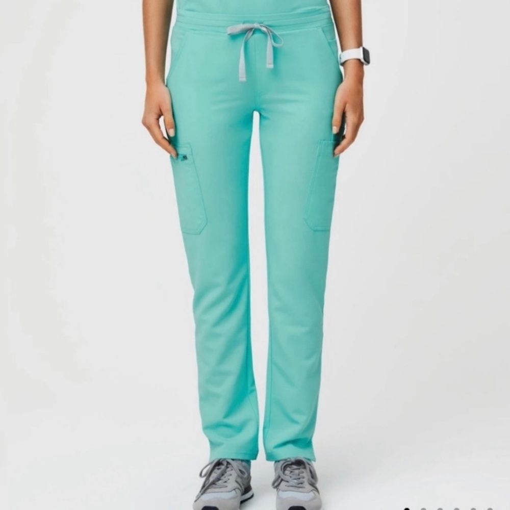 Figs Aqua Yola- Tall Skinny Scrub Pants